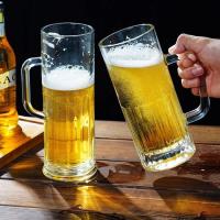 ราคา แก้วเบียร์สดความจุขนาดใหญ่ แก้วเบียร์คราฟต์ แก้วใหญ่พร้อมหูจับ 620ML แก้วเบียร์สดสำหรับบาร์ (44102042401)