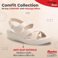 ราคา Bata COMFIT รองเท้าเพื่อสุขภาพรองเท้าเพื่อสุขภาพแบบรัดส้น รองรับน้ำหนักเท้าได้ดี สำหรับผู้หญิง สีเบจ รหัส 6618483 (3797667064)