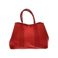 ราคา HERMES Tote Bag Canvas Red Plain Garden Party PM Direct from Japan Secondhand (49254031081)