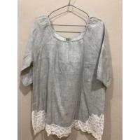 ราคา Z303เสื้อผ้าฝ้ายสีเทาปักผ้าลูกไม้ฉลุด้านชายเสื้อคอเหลี่ยมสวยค่ะ (22460701235)