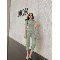 ราคา เซทขาจั้มยาวคอปกเอวสม็อคงานตัดสีมิ้น Size S (20907044795)