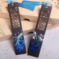 ราคา ไม้มะเกลือนกยูงที่คั่นหนังสือทาสีที่คั่นหนังสือไม้กลวงหัวนมที่สวยงาม ฟางฮวา ที่คั่นหนังสือสไตล์จีนของขวัญสร้างสรรค์ ฉ1219 (46553393322)