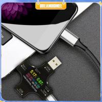 ราคา [dreamhomee.th] DC Digital Voltmeter Type-C PD Voltage Current Meter Color Digital Display Ammeter Detector Power Bank Voltage USB Current Tester (53952457226)