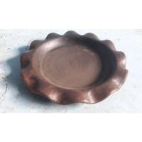 ราคา จานรองกระถางดินเผา รมดำ ขอบจีบ ขนาด 8 นิ้ว (12721681830)