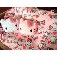 ราคา หมอนผ้าห่ม คิตตี้ Kitty ขนกุหลาบ มี 2 แบบ ผ้าห่มลายน่ารักมากๆ (729249209)