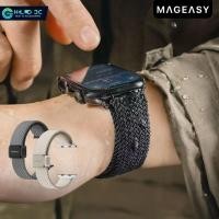 ราคา Mageasy Braided Nylon Watch Loop สําหรับ Apple Watch Series 7/8/9/10/11/SE2/SE3/Ultra/Ultra2/Ultra3 Loop สําหรับ 38/40/41/42/44/45/46/49 มม.Apple Watch Ultra strap (47753942378)