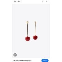 ราคา zara earrings metal cherry (43466342912)