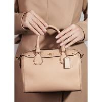 ราคา Coach Mini Bennett Satchel กระเป๋าทรงหมอนทำจากหนัง Crossgrain สีชมพูนู้ด (Nude Pink) (51454150460)