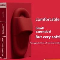 ราคา เลอินลินความรู้สึกอึรองเท้าแตะรองเท้าแตะสีแดงสดหญิงรองเท้าแตะกันลื่นห้องน้ําพื้นนิ่มแฟชั่นใส่ด้านนอกรองเท้าแตะพื้นหนา (43256839268)