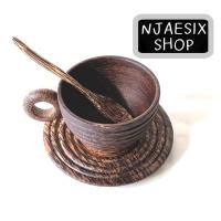 ราคา ถ้วยกาแฟ แก้วกาแฟ (ชุดแก้วกาแฟไม้ตาล) (20368144084)