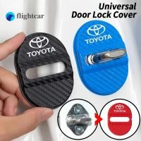 ราคา FT 1/4 ชิ้น Toyota คาร์บอนไฟเบอร์รถประตูล็อคป้องกัน Anti Scratch ประตูล็อคอุปกรณ์ตกแต่งสําหรับ Toyota Wigo Vios Rush Innova Hilux Raize Avanza Fortuner HiAce Yaris (28788936333)
