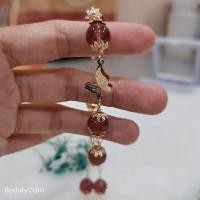 ราคา สร้อยข้อมือคริสตัล ทอง 14k 14k รูปสตรอเบอร์รี่ธรรมชาติ Diy (22743372037)