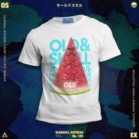 ราคา เสื้อทีชสไตล์ญี่ปุ่นทรénd，ลายแตงโม“OSK” ผ้าปุ๋ย 100% (42423074636)