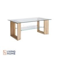 ราคา โต๊ะกลางกระจก ขาไม้สีบีช ขนาด 110*60*44ซม. รุ่น Wilson |Livinghome (4494625171)