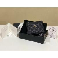ราคา Used✨ Chanel Zip Card case Holder Black Cavierskin light gold Hardware holo25xxxxx (8776149554)