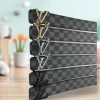 ราคา LVเข็มขัดสายหนัง หลุยส์ ลายตารางสีดำ เข็มขัดสำหรับผู้ชาย ใส่ไปเที่ยวใส่ทำงาน ใส่ทำงานได้สบาย เปลี่ยนหัวได้ค่ะ (26906188291)