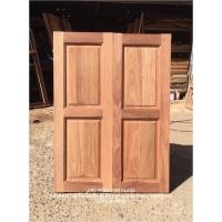 ราคา หน้าต่างไม้ บานคู่ ไม้เนื้อแข็ง ลูกฟัก 2 ลูก (บน-ล่าง) สามารถบังใบหน้าต่างสำหรับติดตั้งบานเลื่อน/เปิด-ปิด (17195288001)