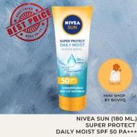 ราคา Nivea Sun Super Protect Daily Moist Essence Serum SPF50 PA+++ 180ml (นีเวีย ซัน ซูเปอร์ โพรเท็ค เดลี่ มอยส์ เอสเซนส์ เซรั่ม เอสพีเอฟ50 พีเอ +++ 180 มล.)