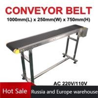 ราคา 1000mm Single Buffles Electric Conveyor Belt Machine Stainless Steel Mini Belt inkjet Conveyor Pri (54154088398)