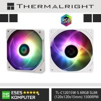 ราคา พัดลม THERMALRIGHT TL-C12015W-S ARGB สีขาว 120 มม. SLIM 15 มม. พัดลม PWM (41805747718)
