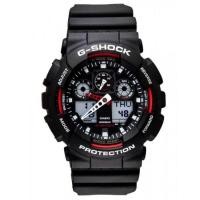 ราคา Casio G-shock นาฬิกาข้อมือ รุ่น GA-100-1A4V ( Black/Red ) (63178087)
