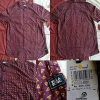ราคา KEMEJA Billabong Cohen Burgundy Short Shirt (9115587129)