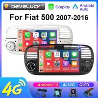 ราคา 7" Android 12 Car Radio For FIAT 500 2007 - 2015 2 Din Stereo Multimedia Video Player GPS 4G Carpla (50454570410)