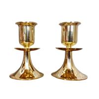 ราคา เชิงเทียนมีจานรอง ทองเหลือง อย่างดี ขนาดสูง 3 นิ้ว (รูใหญ่) จำนวน 1 คู่ (17924178887)