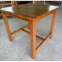 ราคา โต๊ะอาหาร &ทำงาน &หนังสือ ขนาด 80x80 สูง 75 ซม. สีสัก เฟอร์นิเจอร์ไม้สัก (43451751934)