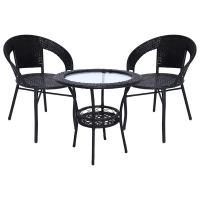 ราคา JTLชุดโต๊ะสนาม-เก้าอี้หวายเทียมแบบครบเซ็ท (โต๊ะ1เก้าอี้2) (21547674245)