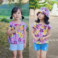 ราคา เสื้อเด็กผู้หญิง ลายดอกสงกรานต์สีม่วงสดใส พร้อมส่ง (18659037658)