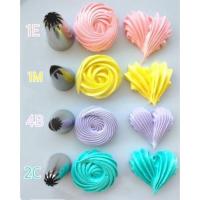 ราคา หัวบีบครีม บีบคุ๊กกี๊ บีบดอกไม้ ลายคมชัด ไร้รอยต่อ นำเข้าเกาหลี เบอร์ 1E(857), 1M, 4B, 852(2D), 2C(854), 6B (17705098795)