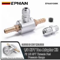 ราคา EPMAN AN6 To 1/8 NPT ,8mm to 1/8 NPT Fitting ,1/8 NPT Tee Fuel Pressure Gauge Adaptor Kit For Fuel (50502676742)