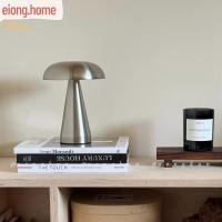 ราคา EIONG ไฟกลางคืนเห็ด, โคมไฟตั้งโต๊ะเซ็นเซอร์สัมผัส LED, โคมไฟตั้งโต๊ะโลหะแบบชาร์จไฟได้รูปทรงเห็ดมีสไตล์ห้องนอน (47703682900)