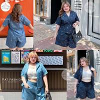 ราคา ชุดเซท 2 ชิ้น เสื้อคอฮาวาย แขนสั้นมาคู่กับ กางเกงขาสั้น แฟชั่น สาวอวบ เสื้อผ้าสาว ไซส์ใหญ่สาวอ้วน สาว Plus Size (22368498138)