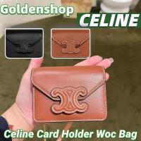 ราคา Celine CELINE Triomphe Card Seat Woc bag Shining Calf Leather Shoulder bag (26602958132)