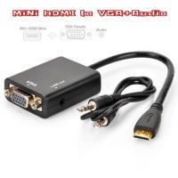 ราคา Mini HDMI to VGA +Audio Line Out / HDMI แปลงเป็น VGA +Audio Line Out (23582614995)