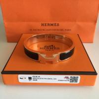 ราคา (มือ2)Hermes Brecelet, Clic-H, Black-Rose gold PM (2722569508)