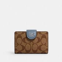 ราคา ✨สด-ผ่อน✨#Coach MEDIUM CORNER ZIP WALLET IN SIGNATURE CANVAS (COACH #C0082) กระเป๋าเงินใบกลาง คอลเลคชั่นใหม่ล่าสุด (21209062023)