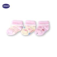 ราคา ENFANT (อองฟองต์) ถุงเท้าเด็กอ่อนแพ็ก 3 สี พับข้อ สำหรับเด็ก 4-6 เดือน ขนาด 7-8.7 CM. สีชมพู (40215426976)