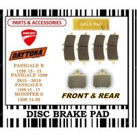 ราคา DUCATI PANIGALE R 1199 S 1299 ผ้าเบรคชุด SUPERBIKE FR0NT & REAR DAYTONA TYPE GOLD (44553619299)