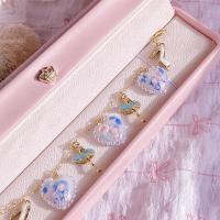 ราคา R345 สร้อยข้อมือเจ้าหญิงบัลเลต์ฟ้าดอกไม้ชมพูรองเท้าส้นสูงขาว 14K 16 - 21 cm พร้อมกล่องชมพู (27510907849)