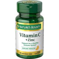 ราคา Nature's Bounty Vitamin C Plus Zinc Immune Support (60Tablets) วิตามินซี ซิงค์ วิตามินแร่ธาตุ (44475347203)