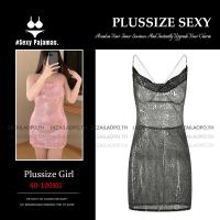 ราคา ชุดนอนไม่ได้นอนคนอ้วน ไซส์ ใหญ่ สาวอวบ รัดรูป ซีทรู ชุดนอนเซ็กซี่สายเดี่ยว พลัสไซส์ ใส่อยู่บ้าน เปิดหลัง ประดับเลื่อม (57902566949)