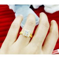 ราคา แหวนทองชุบหนาฝังเพชรน้ำงามใส่อาบน้ำได้ (3962515981)