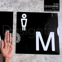 ราคา ป้ายห้องน้ำชายหญิง สุขา ป้ายติดหน้าห้องน้ำ WM ป้ายสัญลักษณ์ห้องน้ำ สไตล์โมเดิร์น มินิมอล,Designfac (28805336861)