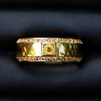 ราคา แหวนพลอยบุษราคัมน้ำทองบางกะจะ(Yellow Sapphire) เรือนเงินแท้ 92.5% ชุบทอง ประดับข้างพลอยบุษราคัม ไซด์นิ้ว55 หรือเบอร์ 7.5 (19571746420)