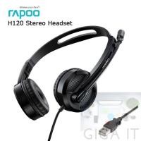ราคา Rapoo H120 Headset (USB Wired Stereo Headset, Black) ประกันศูนย์ Rapoo 2 ปี (29151041840)
