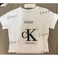 ราคา CK Calvin klein Cropped Waffle Knit T-Shirt (23948298289)