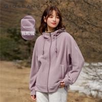 ราคา GIORDANO WOMEN Polar fleece badge hooded jacket 05373854 (24089562962)